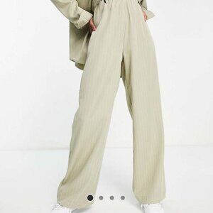 Heartbreak wide leg trousers co-ord in sage green